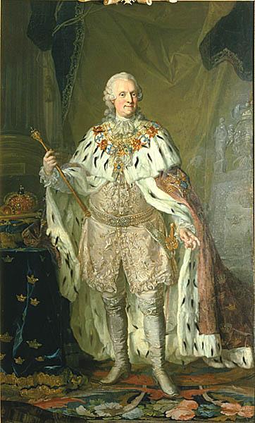 Lorens Pasch the Younger Portrait of Adolf Frederick, King of Sweden (1710-1771) in coronation robes